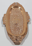 Small Metal Copper Tone 2" x 4 3/4" Doll House Size Tray Made in Japan
