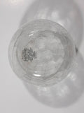 Crackle Glass Tealight Candle Holder 3" Tall 4" Wide
