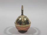 Vintage Teapot Kettle Brass and Copper 2 1/4" Tall Miniature Dollhouse Size Furniture