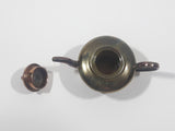 Vintage Teapot Kettle with Removable Lid Brass and Copper 1 1/2" Tall Miniature Dollhouse Size Furniture 75651 Made in England