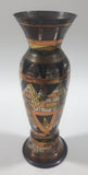 Vintage Pyramids Themed 6" Tall Brass and Copper Metal Vase