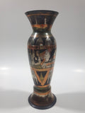 Vintage Pyramids Themed 6" Tall Brass and Copper Metal Vase