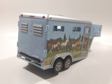 Breyer Animal Creations Horse Trailer Light Blue Plastic Die Cast Toy Car Vehicle Missing Part of Roof Cover