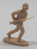 Light Brown Beige Sand Army Military Soldier 1 1/8" Tall Plastic Toy Figure