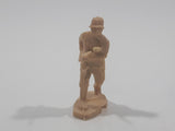 Light Brown Beige Sand Army Military Soldier 1 1/8" Tall Plastic Toy Figure