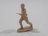 Light Brown Beige Sand Army Military Soldier 1 1/8" Tall Plastic Toy Figure