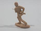 Light Brown Beige Sand Army Military Soldier 1 1/8" Tall Plastic Toy Figure