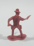 Red Cowboy 1 7/8" Tall Plastic Toy Figure