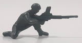 Green Army Military Soldier Gunner 2 1/2" Long Plastic Toy Figure