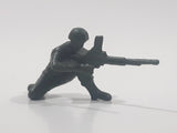 Green Army Military Soldier Gunner 2 1/2" Long Plastic Toy Figure