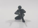 Green Army Military Soldier Gunner 2 1/2" Long Plastic Toy Figure