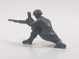 Green Army Military Soldier Gunner 2 1/2" Long Plastic Toy Figure