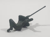 Green Army Military Soldier Gunner 2 1/2" Long Plastic Toy Figure