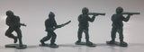 Set of 4 Green Army Military Soldiers 2" Tall Plastic Toy Figures