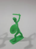 Green Army Military Soldier with Sword and Shield 2 3/8" Tall Plastic Toy Figure