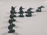 Set of 10 Green Army Military Soldiers 2" Tall Plastic Toy Figures
