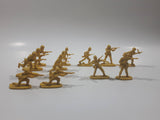 Set of 13 Yellow Army Military Soldiers 2" Tall Plastic Toy Figures