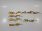 Set of 13 Yellow Army Military Soldiers 2" Tall Plastic Toy Figures