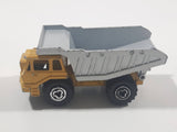 Majorette No. 274 Benne Carriere Quarry Super Dump Truck 1/100 Scale Yellow Grey  Die Cast Toy Car Vehicle