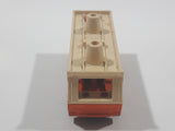 Vintage 1976 Lesney Matchbox Superfast No. 11 Car Transporter Semi Truck Orange Die Cast Toy Car Vehicle Made in England - Missing Top Level Cars