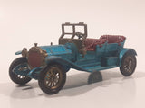Vintage Lesney Matchbox Models of YesterYear No. Y-12 1909 Thomas Flyabout Teal Blue Die Cast Toy Antique Car Vehicle Missing Roof