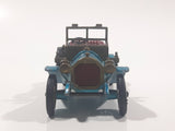 Vintage Lesney Matchbox Models of YesterYear No. Y-12 1909 Thomas Flyabout Teal Blue Die Cast Toy Antique Car Vehicle Missing Roof