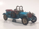 Vintage Lesney Matchbox Models of YesterYear No. Y-12 1909 Thomas Flyabout Teal Blue Die Cast Toy Antique Car Vehicle Missing Roof