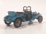 Vintage Lesney Matchbox Models of YesterYear No. Y-12 1909 Thomas Flyabout Teal Blue Die Cast Toy Antique Car Vehicle Missing Roof