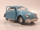 Sunnyside Superior No. 7707 1955 Volkswagen Beetle Bug Light Blue 1/24 Scale Die Cast Toy Car Vehicle with Opening Doors
