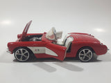 Sunnyside Superior No. 7708 1957 Corvette Red 1/24 Scale Die Cast Toy Car Vehicle with Opening Doors and Hood