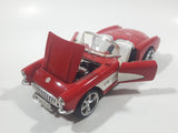Sunnyside Superior No. 7708 1957 Corvette Red 1/24 Scale Die Cast Toy Car Vehicle with Opening Doors and Hood