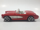 Sunnyside Superior No. 7708 1957 Corvette Red 1/24 Scale Die Cast Toy Car Vehicle with Opening Doors and Hood