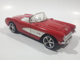 Sunnyside Superior No. 7708 1957 Corvette Red 1/24 Scale Die Cast Toy Car Vehicle with Opening Doors and Hood