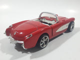 Sunnyside Superior No. 7708 1957 Corvette Red 1/24 Scale Die Cast Toy Car Vehicle with Opening Doors and Hood