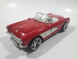Sunnyside Superior No. 7708 1957 Corvette Red 1/24 Scale Die Cast Toy Car Vehicle with Opening Doors and Hood