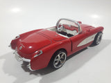 Sunnyside Superior No. 7708 1957 Corvette Red 1/24 Scale Die Cast Toy Car Vehicle with Opening Doors and Hood