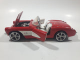 Sunnyside Superior No. 7708 1957 Corvette Red 1/24 Scale Die Cast Toy Car Vehicle with Opening Doors and Hood