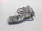 Gun Revolver Shaped Skull Handle Metal Belt Buckle