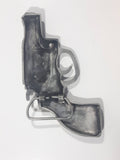 Gun Revolver Shaped Skull Handle Metal Belt Buckle