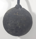 Antique Very Heavy 3 1/2" Cannonball Ball and Chain Ankle Cuff 18" Long