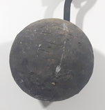 Antique Very Heavy 3 1/2" Cannonball Ball and Chain Ankle Cuff 18" Long