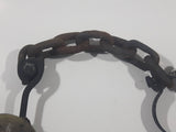 Antique Very Heavy 3 1/2" Cannonball Ball and Chain Ankle Cuff 18" Long