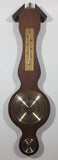 Vintage Gischard Banjo Style Wood Cased Weather Station Thermometer, Barometer Hygrometer Made in Germany