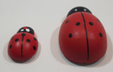 Lady Bugs Hand Painted 5/8" and 1 1 /4" Small Wood Figures