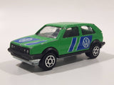 Majorette No. 235 VW Golf GTI Green 1/56 Scale Die Cast Toy Car Vehicle with Opening Rear Hatch