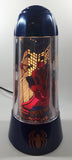 2001 Rabbit Tanaka Marvel Comics Spider-Man Blue 14" Tall Rotating Turning Motion Lamp Light