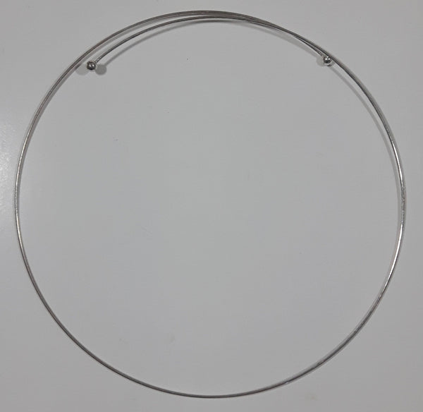 Ball End Wrap Around Metal Necklace 15" Long