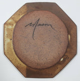 Vintage William Mason Brown Sand Tones Studio Pottery 6 1/4" Plate Signed Mason