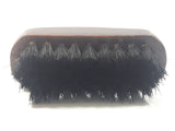 Dark Stained Wood 3 3/8" Long Wood Small Shoe Brush with Black Bristles