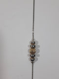 Gold Tone and Silver Tone Metal Bead 34" Long Necklace